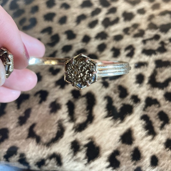 Kendra Scott Gold Drusy Cuff Bracelet GUC - Picture 7 of 7